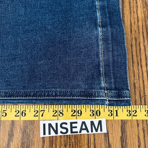 VIGOSS Womens Denim Jeans Size 28 High Rise Flare Leg Stretch Dark Wash Blue NWT - Picture 10 of 12